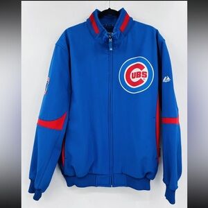 MLB Chicago Cubs Blue Jacket ThermaBase Majestic Performance Fleece Lined XL